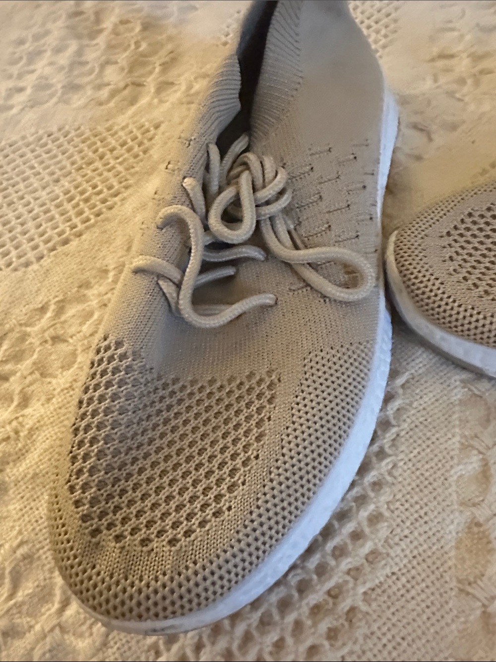 Danskin Light Brown Knit Women’s Sneaker — Lightweight Slip-On Style